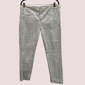 Gap Ultra Skinny Pale Blue Patterned Pants SZ 12 EUC